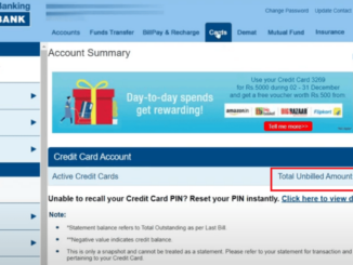 Unbilled Amount in HDFC Credit Card