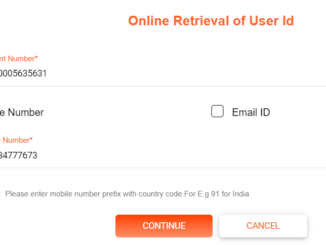 Online Retrieval of User ID bank of baroda