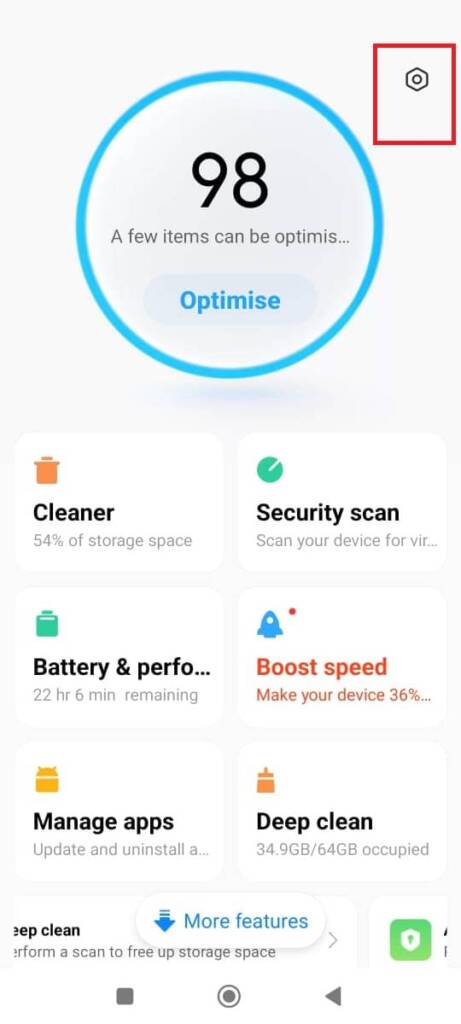 security setting mobile