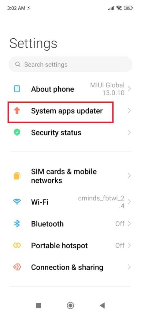 system apps updater