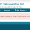 EPFO Invalid Bank Account Number Error