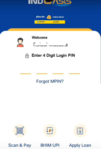 indoasis app login using mpin