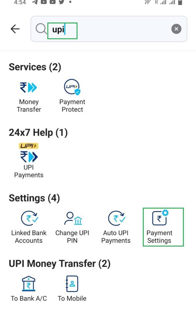 payment setting paytm