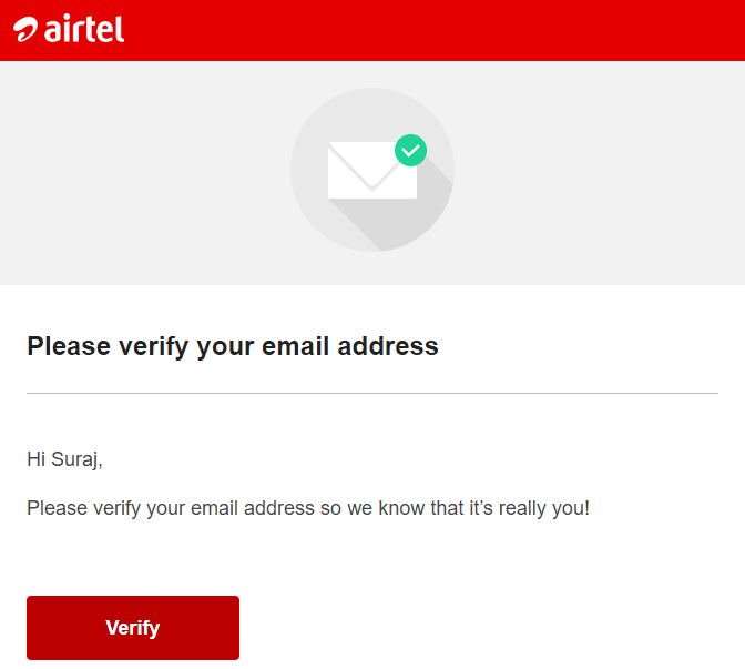 register email in airtel