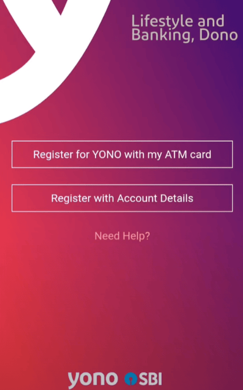 register for yono sbi