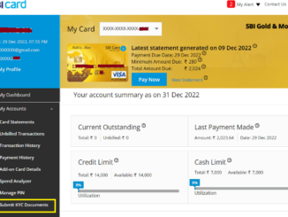 Submit SBI Credit Card KYC Renewal Online