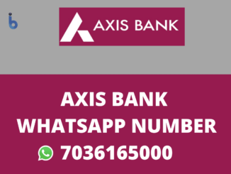 Axis Bank WhatsApp Balance Check Number