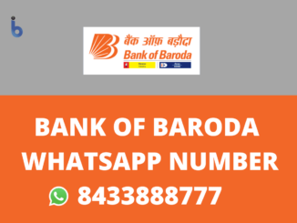 Bank of Baroda WhatsApp Number