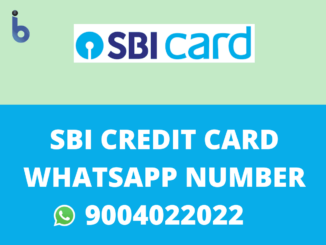 sbi credit card whatsapp number