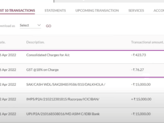 Consolidated Charges in Axis Bank