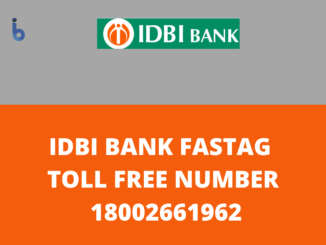 idbi fastag toll free number