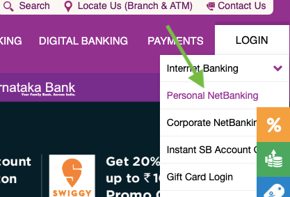 karnataka personal banking