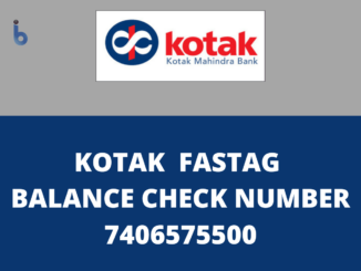 kotak fastag balance check number