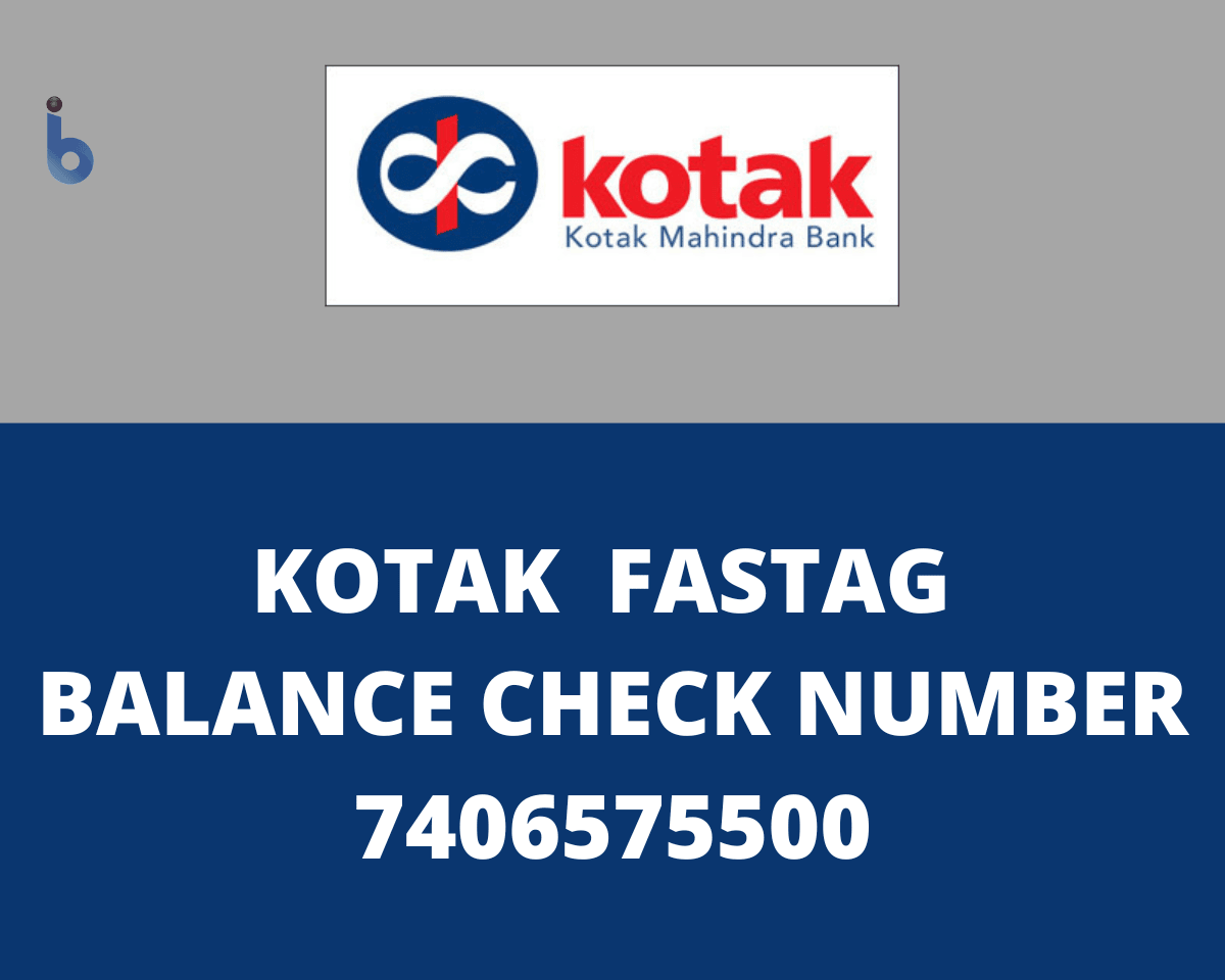 kotak fastag balance check number