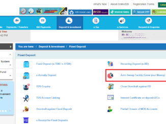 SBI Auto Sweep Facility Online