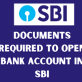 documents required for opening a bank account in SBI