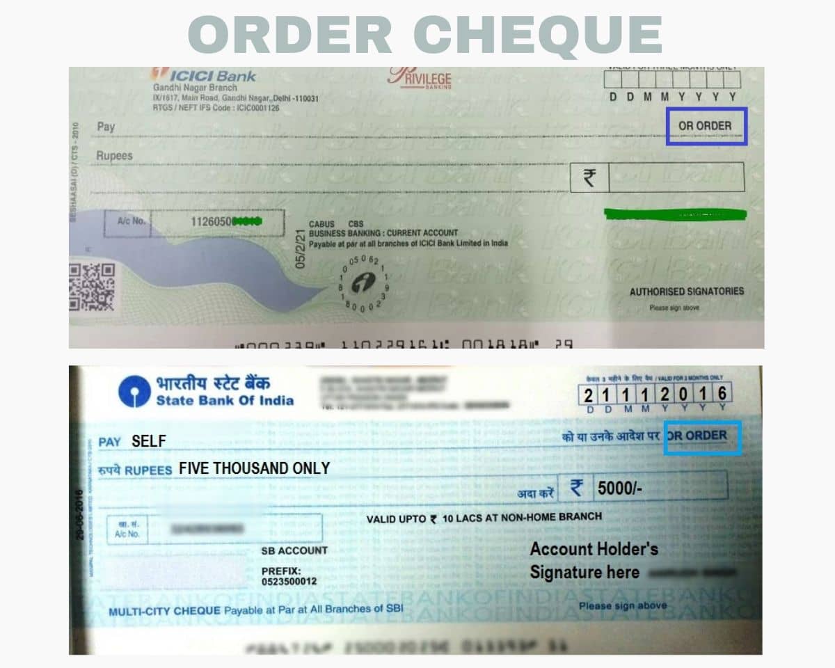 order cheque