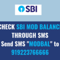 Check SBI MOD Balance by SMS