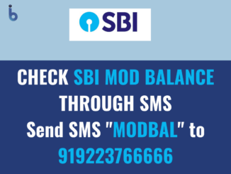 Check SBI MOD Balance by SMS