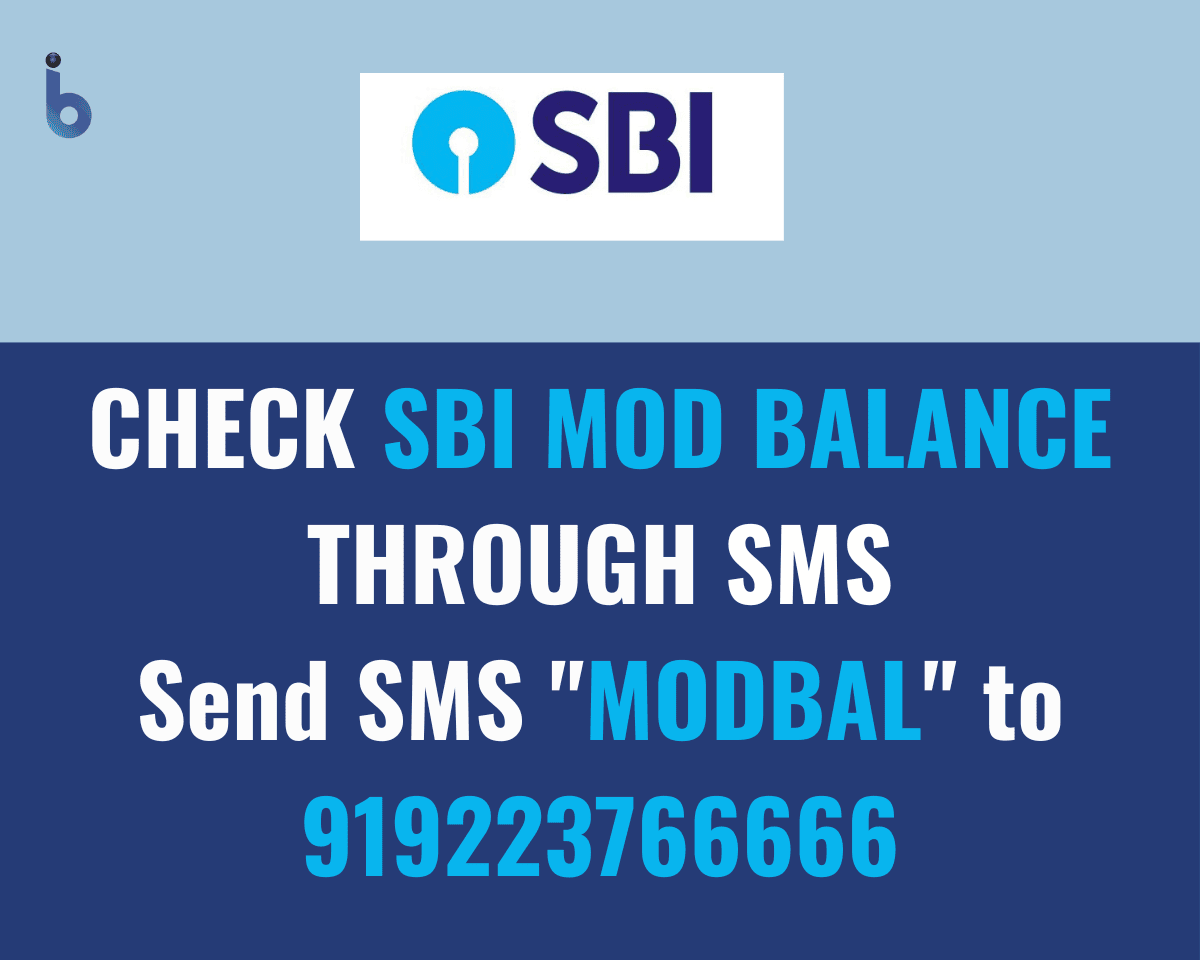 Check SBI MOD Balance by SMS