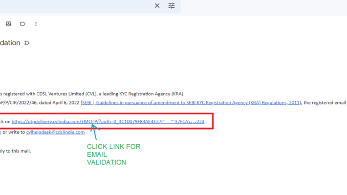 CVLKRA Email Address Validation