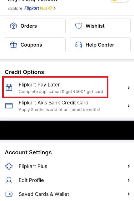 flipkart pay later option