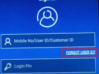 forgot user id bank of india