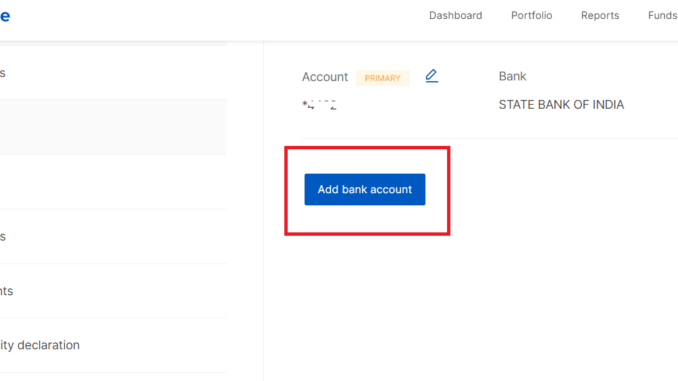 add bank account in zerodha