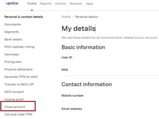 close account upstox