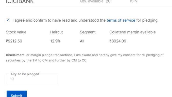 share pledged zerodha