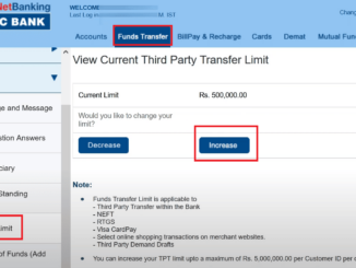 Increase Transfer Limit in HDFC Bank Online