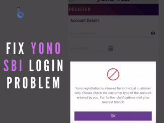 Fix YONO SBI Login Problem