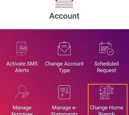 change home branch yono sbi