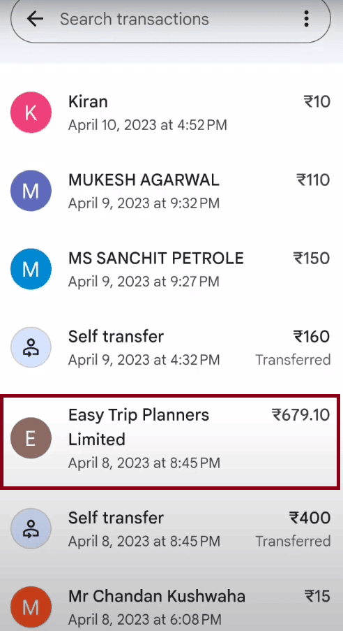 reference number google pay