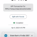 UPI Transaction Reference Number in Google Pay