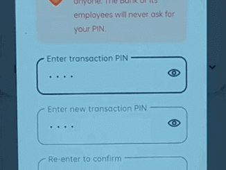 create transaction pin bob world app