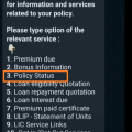 lic policy status whatsapp