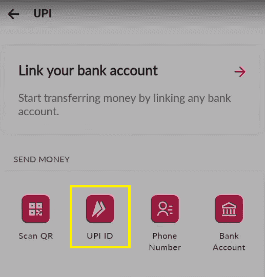 upi id axis bank app