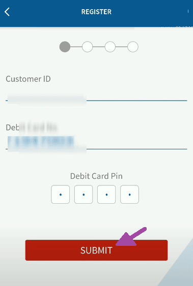 enter debit card details yes bank app