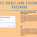 HDFC Credit Card Statement Password