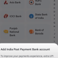 add india post payment bank account google pay