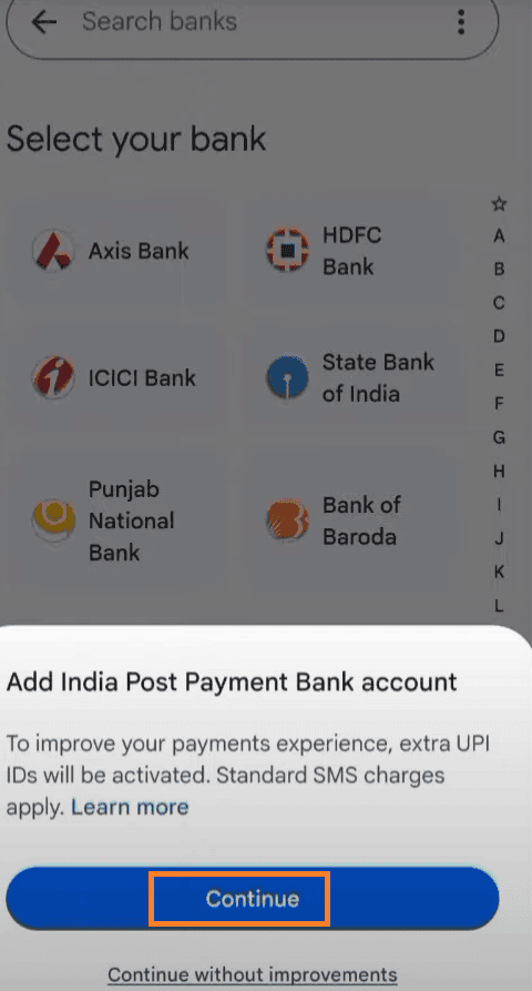 add india post payment bank account google pay