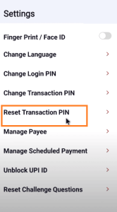 How to Reset Transaction Pin in Vyom Union Bank App