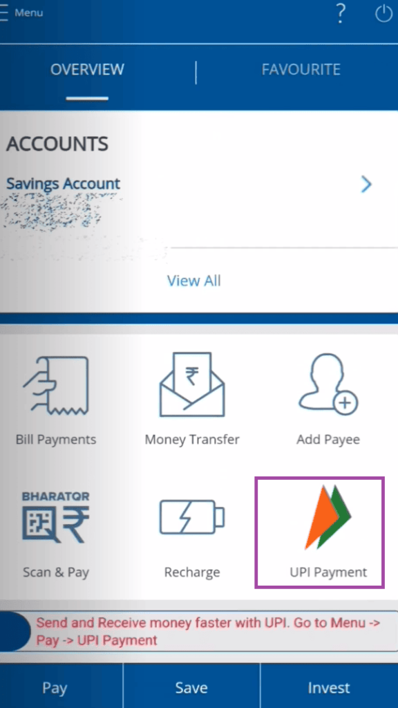 upi payment hdfc bank app