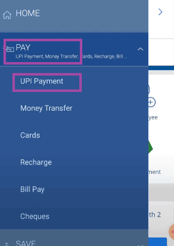 upi payment under pay hdfc bank app