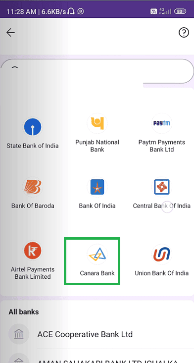 add bank account phonepe app