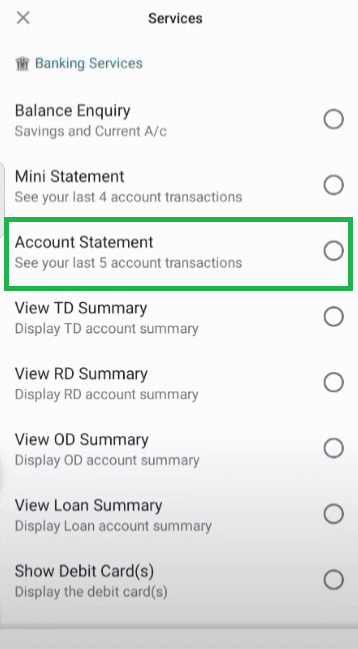last 5 transactions canara bank whatsapp