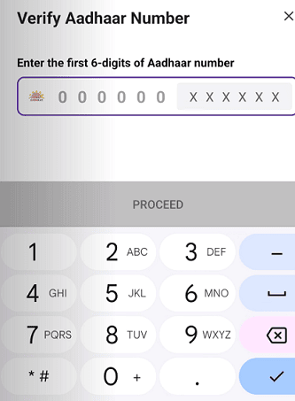  verify aadhar number in phonepe