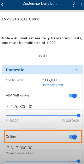 Enable HDFC Credit Card For Online Transaction