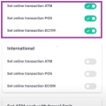 how to enable debit card for online transaction bob